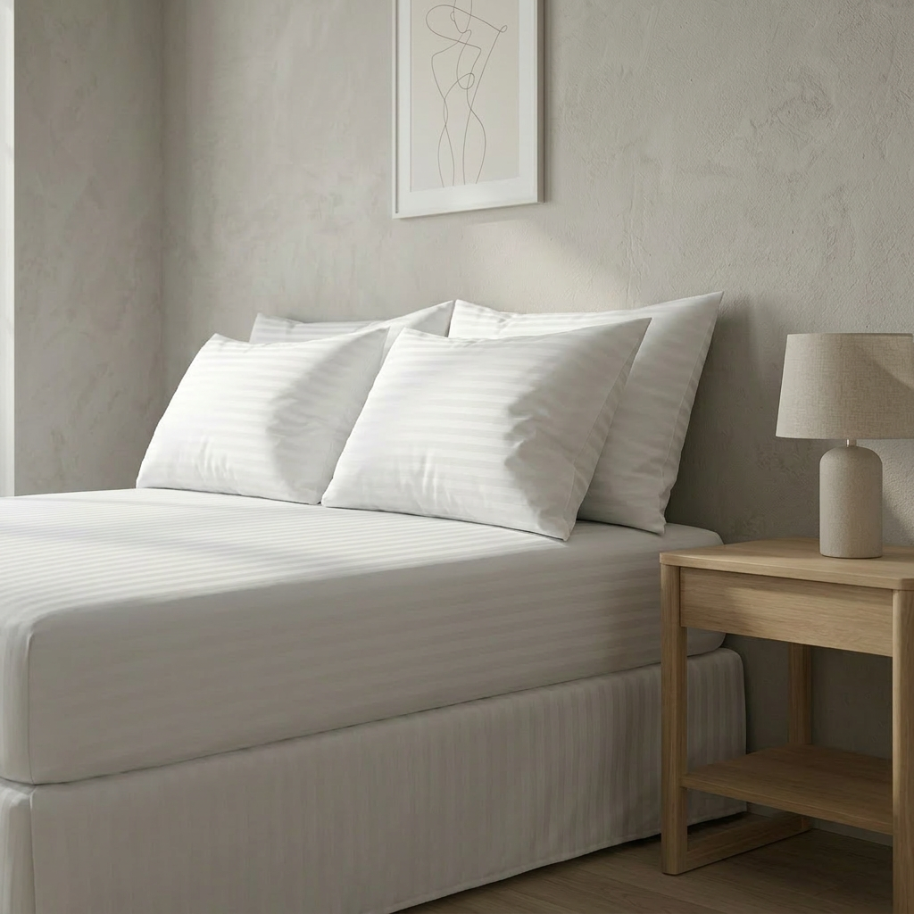 Faconlagen hvid stripe