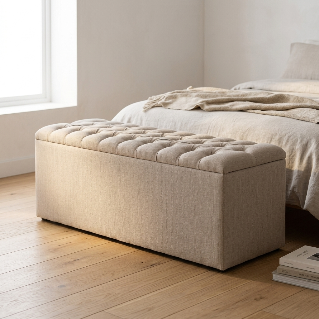 Simpel Chesterfield sengekiste med opbevaring
