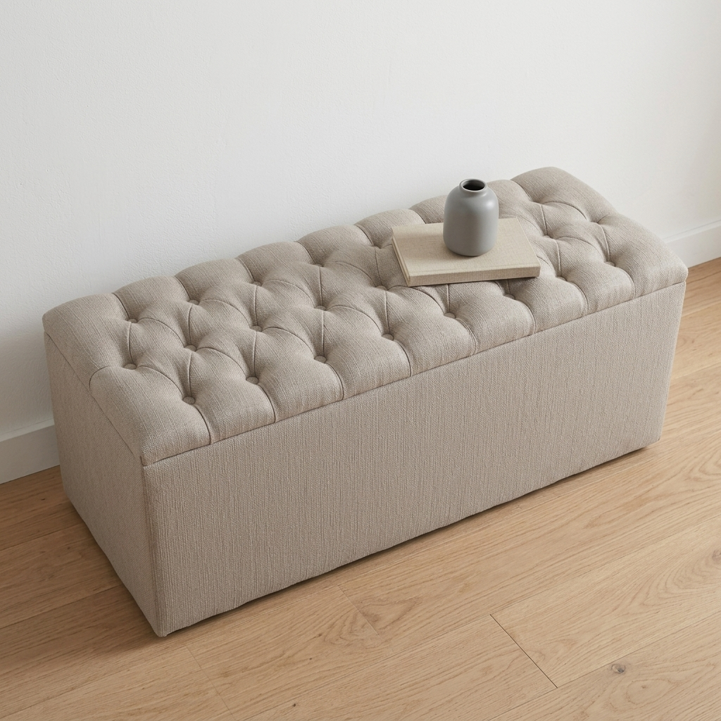 Simpel Chesterfield sengekiste med opbevaring